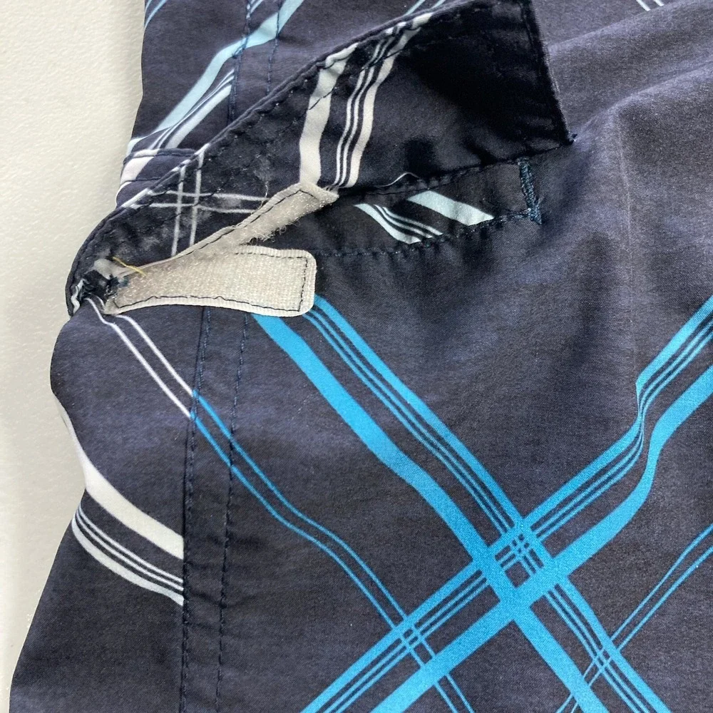 OP Ocean Pacific Swim Trunks Board Short Mens Size M/32-34 Blue Light Blue Retro